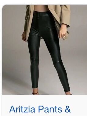 Babaton Black Faux Leather Leggings - High-Rise Chic